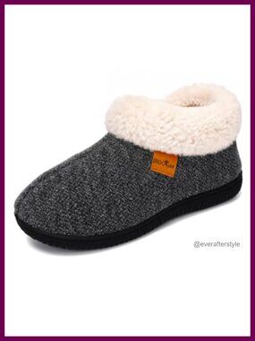 Orthopedic Bootie Slippers Arch Support Wool Blend
